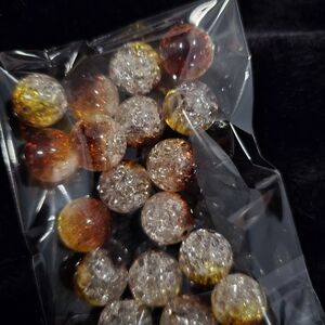 Mixed Color Crackle 16 mm Beads